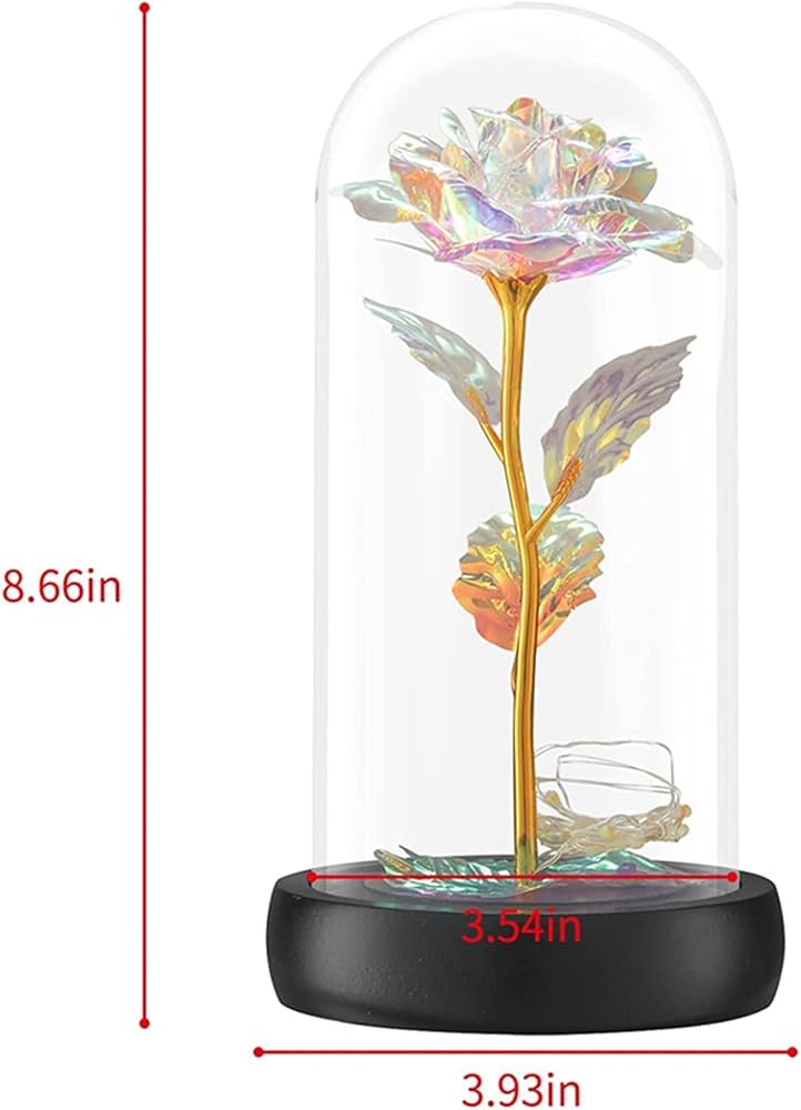 Amazon｜花用本花瓶、友情ギフト、ガラスドームナイトライトの